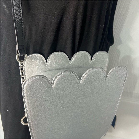 Sparkly Silver Ghost Crossbody Bag Halloween - Picture 6 of 16